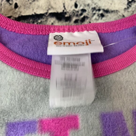 Emoji Girls Size 6 "Let Me Sleep" Pajama Set - Picture 6 of 10